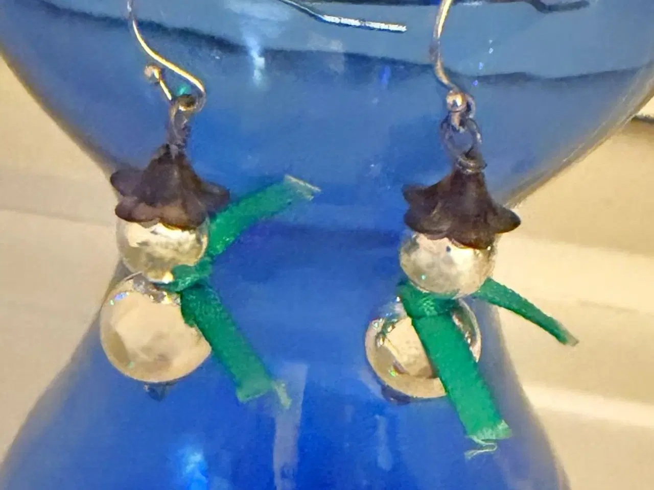Billede 3 - Øreringe med snemænd - håndlavede