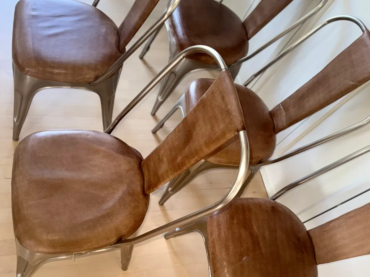 Billede 2 - Cafestol i jern og læder – Trademark Living