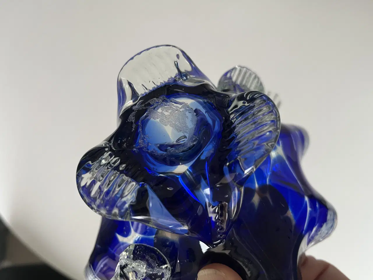 Billede 4 - Flot blå glaskurv