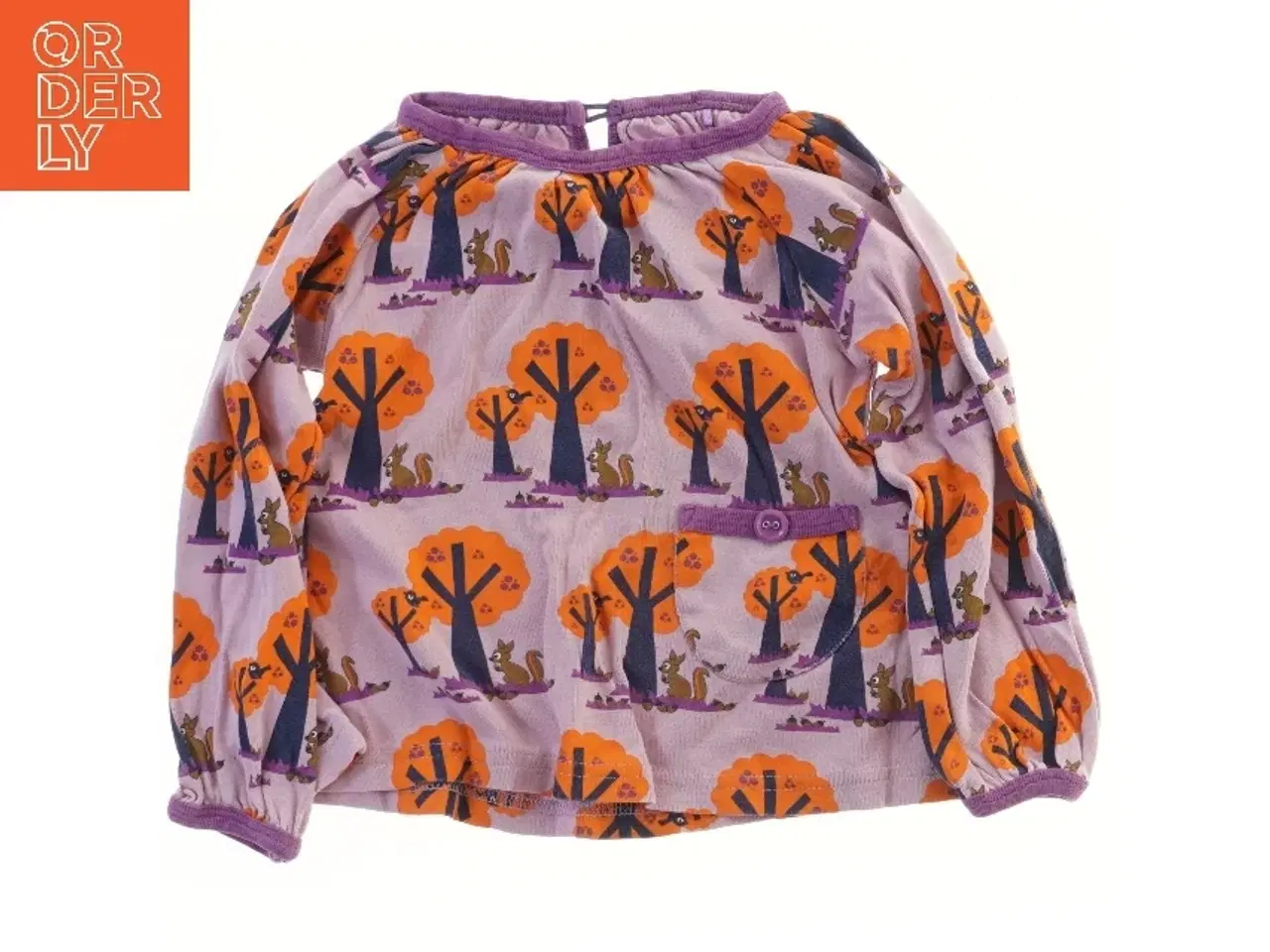 Billede 1 - Langærmet børnebluse med farverigt print fra Ej Sikke Lej (str. 92)