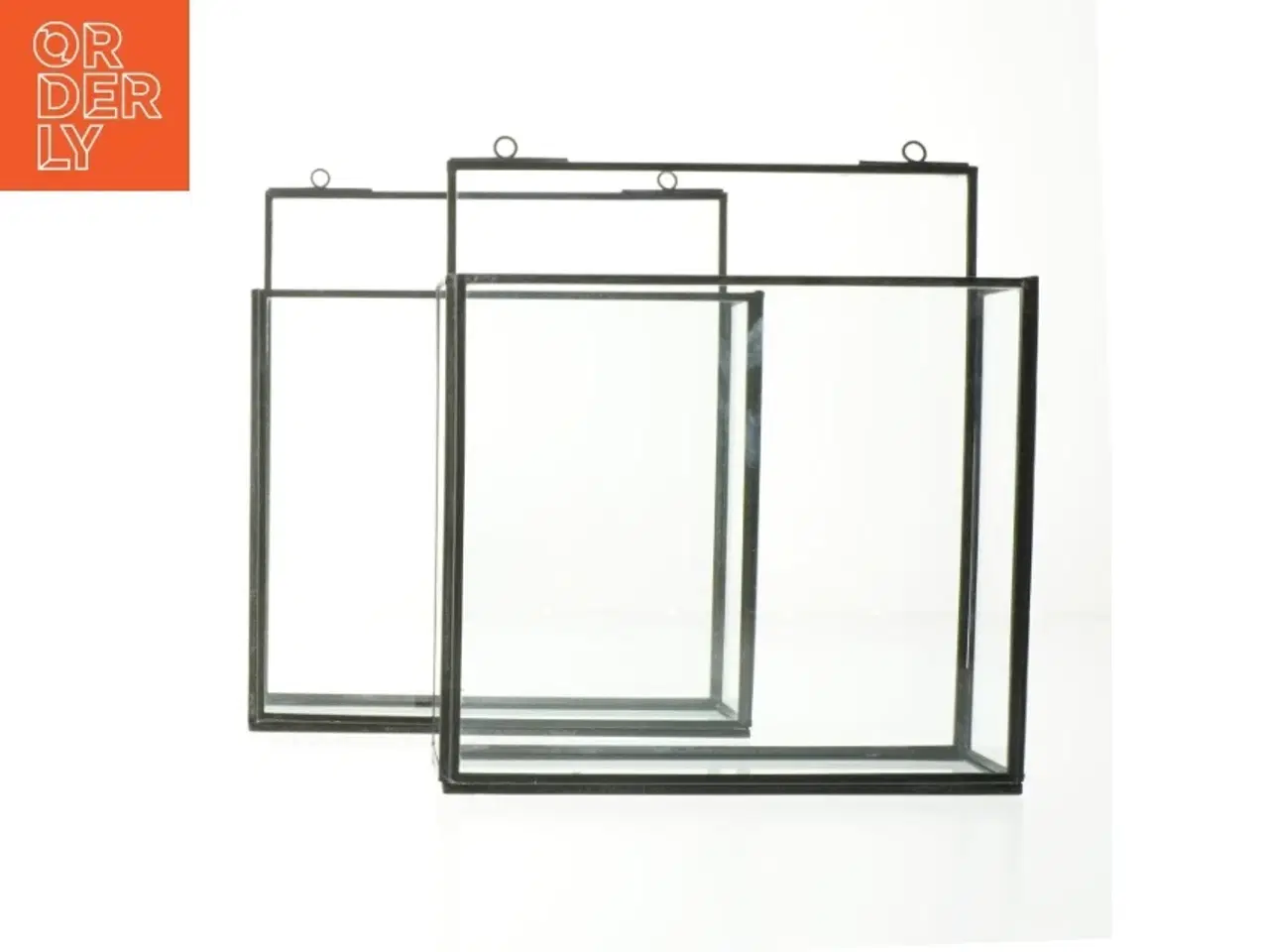 Billede 1 - 2 stk. vægophængt glas-display - Ib Laursen (str. 25x22,5x6 cm)
