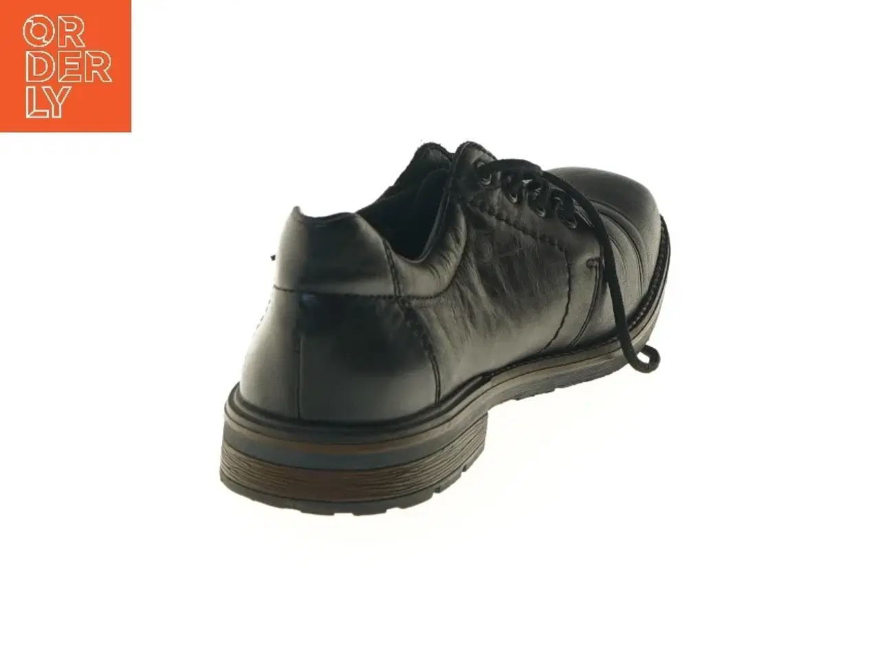 Billede 4 - Herresko i sort læder fra Riekectex (str. 44 )