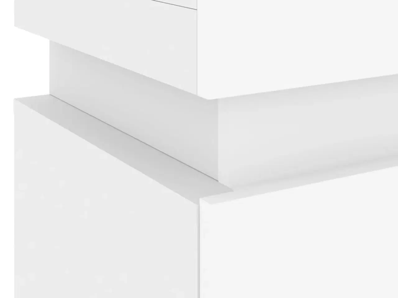 Billede 11 - Sengebord med LED-lys 35x39x55 cm hvid