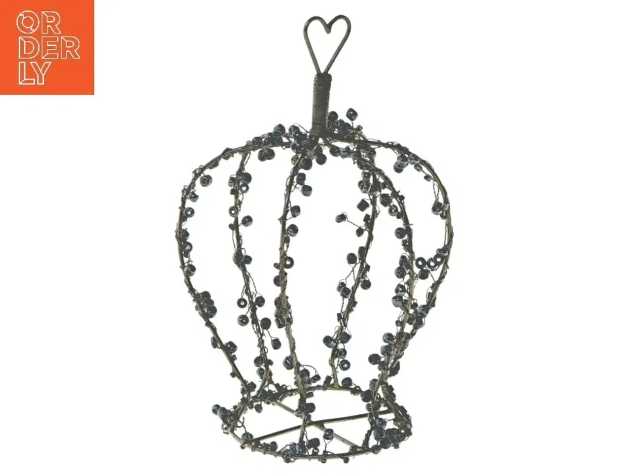 Billede 1 - Dekorativ krone med perler (str. 15 cm)