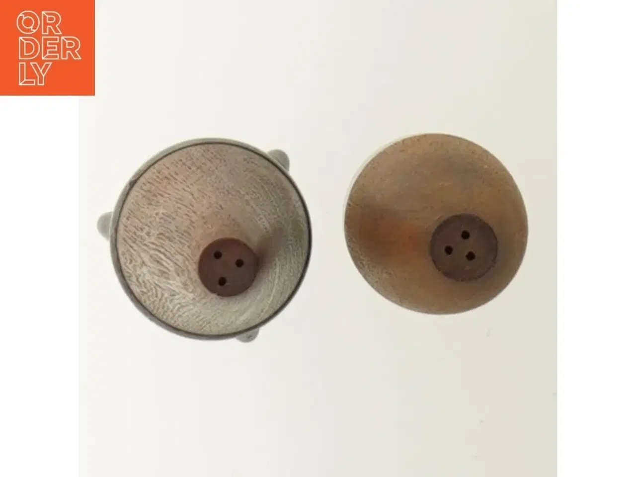Billede 3 - Salt og peber sæt i teak og metal (str. 11,5 cm)