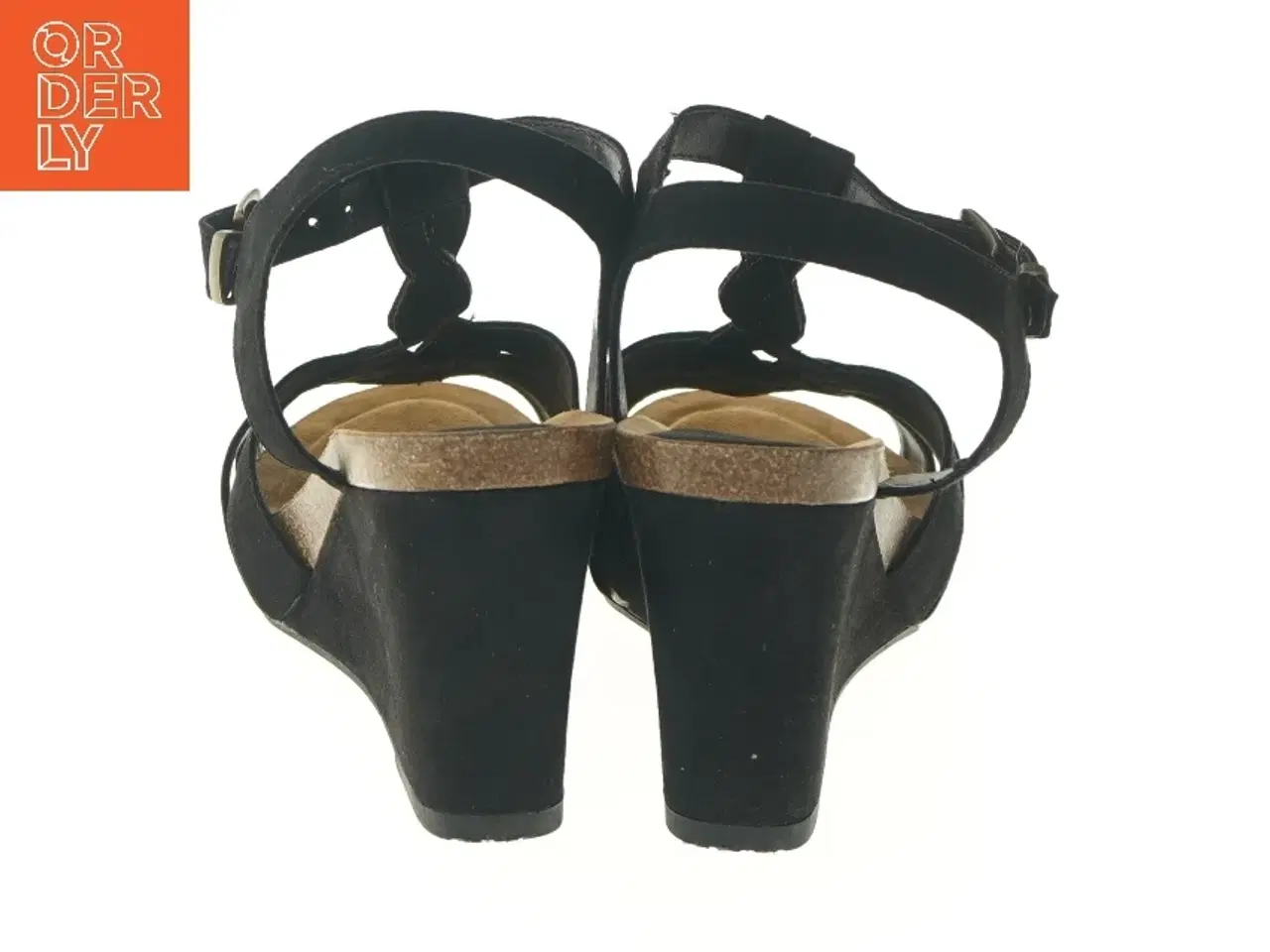 Billede 4 - Sort kilehælsandaler størrelse 41 fra Graceland (str. 41 )