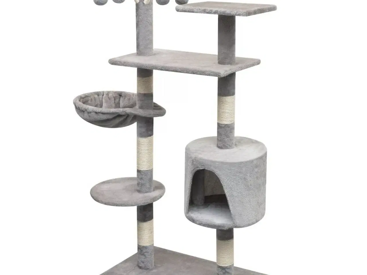 Billede 2 - Kradsetræ til katte sisal 125 cm grå