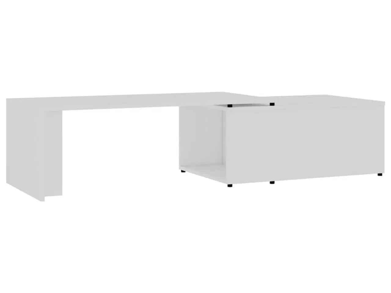 Billede 2 - Sofabord 150x50x35 cm konstrueret træ hvid