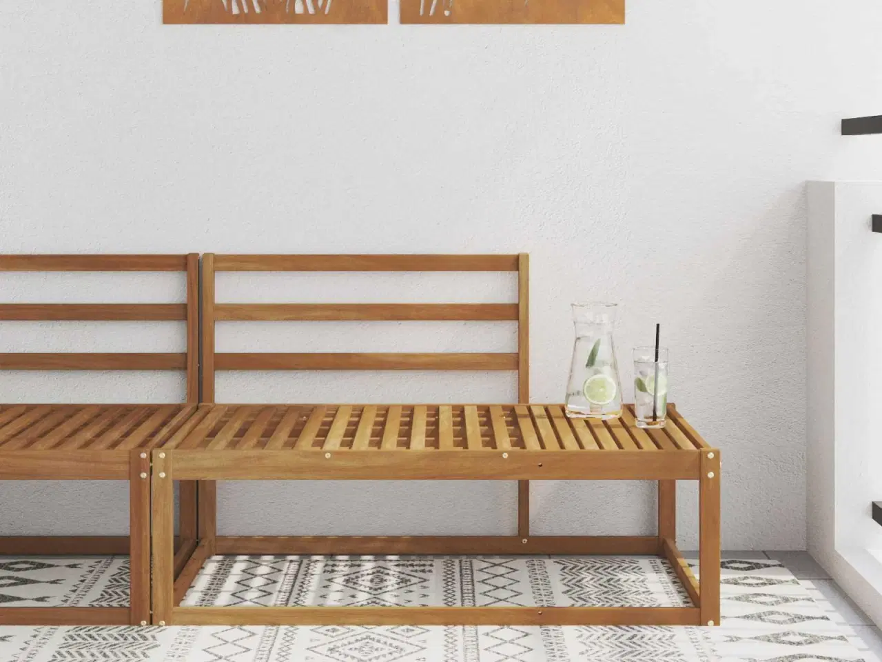Billede 1 - Udendørs end sofa Naturfarvet 115 x 83 x 73 cm