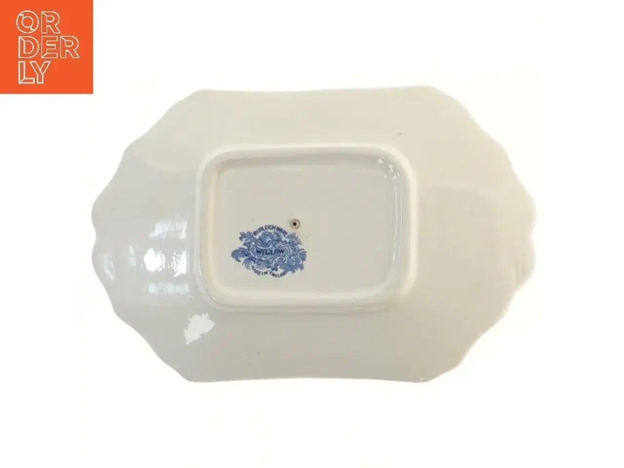 Billede 3 - Porcelæns sovseskål med underfad fra Willow (str. 20 cm)