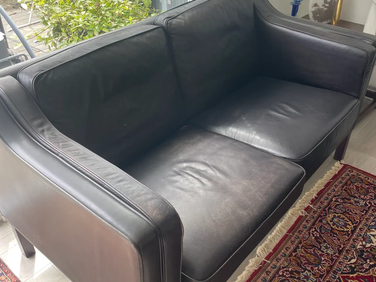Billede 1 - Sofa sort læder