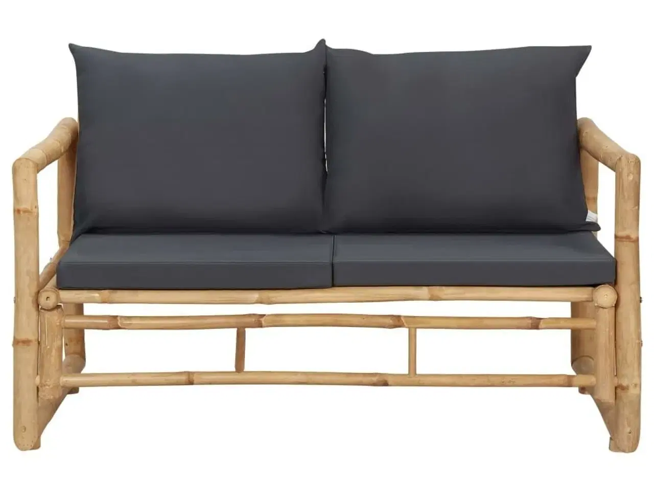 Billede 2 - Havebænk med hynder 115 cm bambus