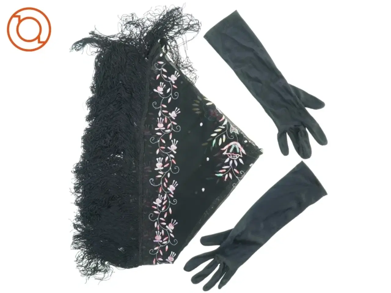Billede 1 - Sjal og lange handsker (str. 37 x 9 cm 155 x 70 cm)