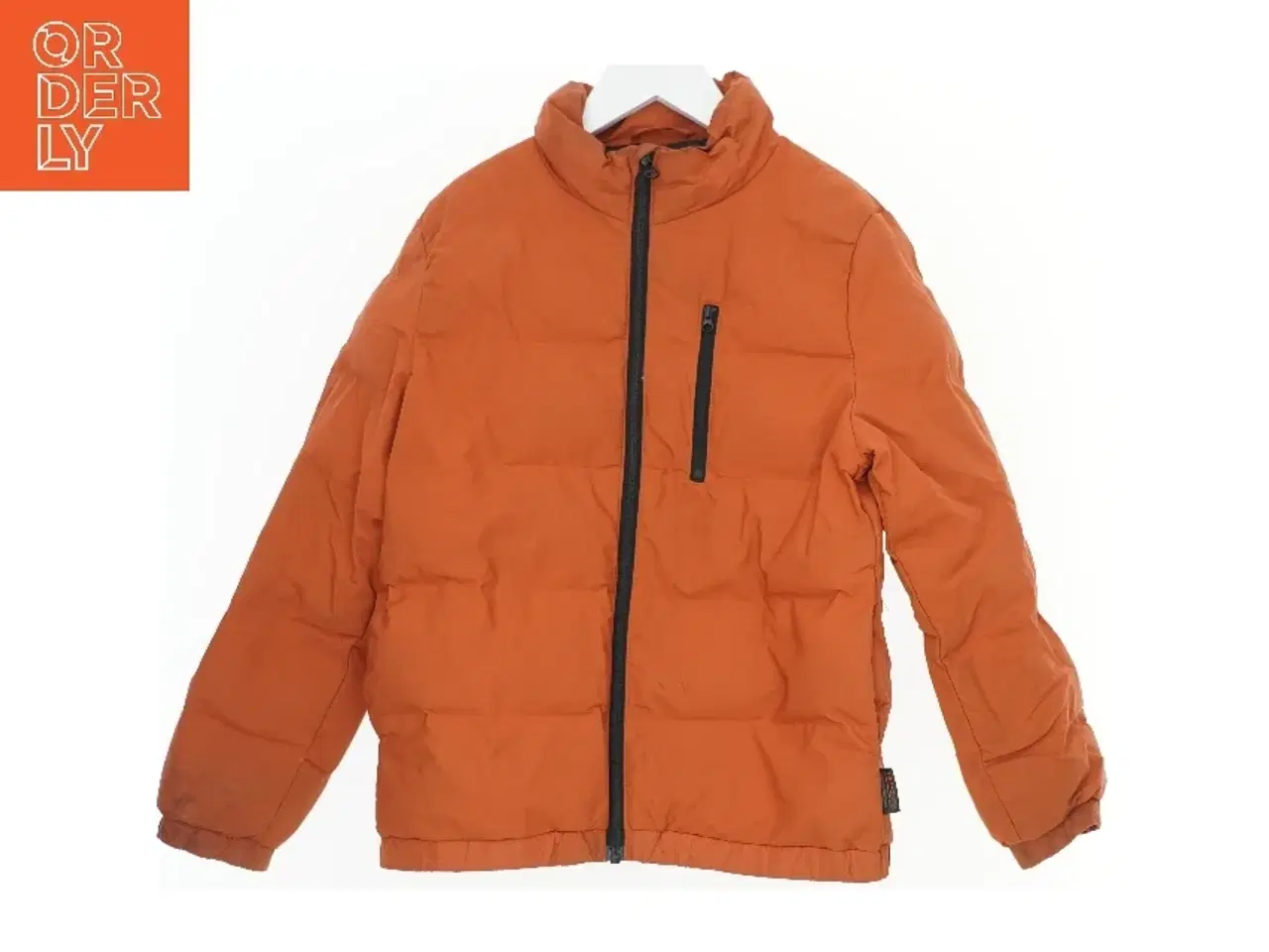 Billede 1 - Orange vinterjakke med lynlås fra H&M (str. 134)