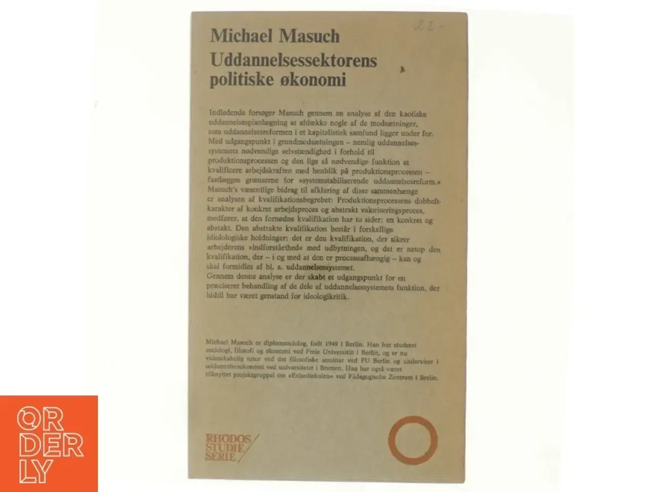 Billede 3 - Uddannelsessektorens politiske økonomi af Michael Masuch (bog)