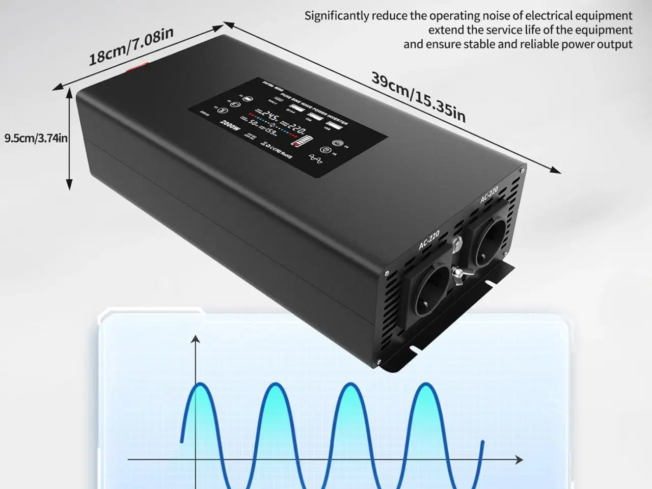 Billede 6 - SOLCELLE INVERTER 24V til 230V