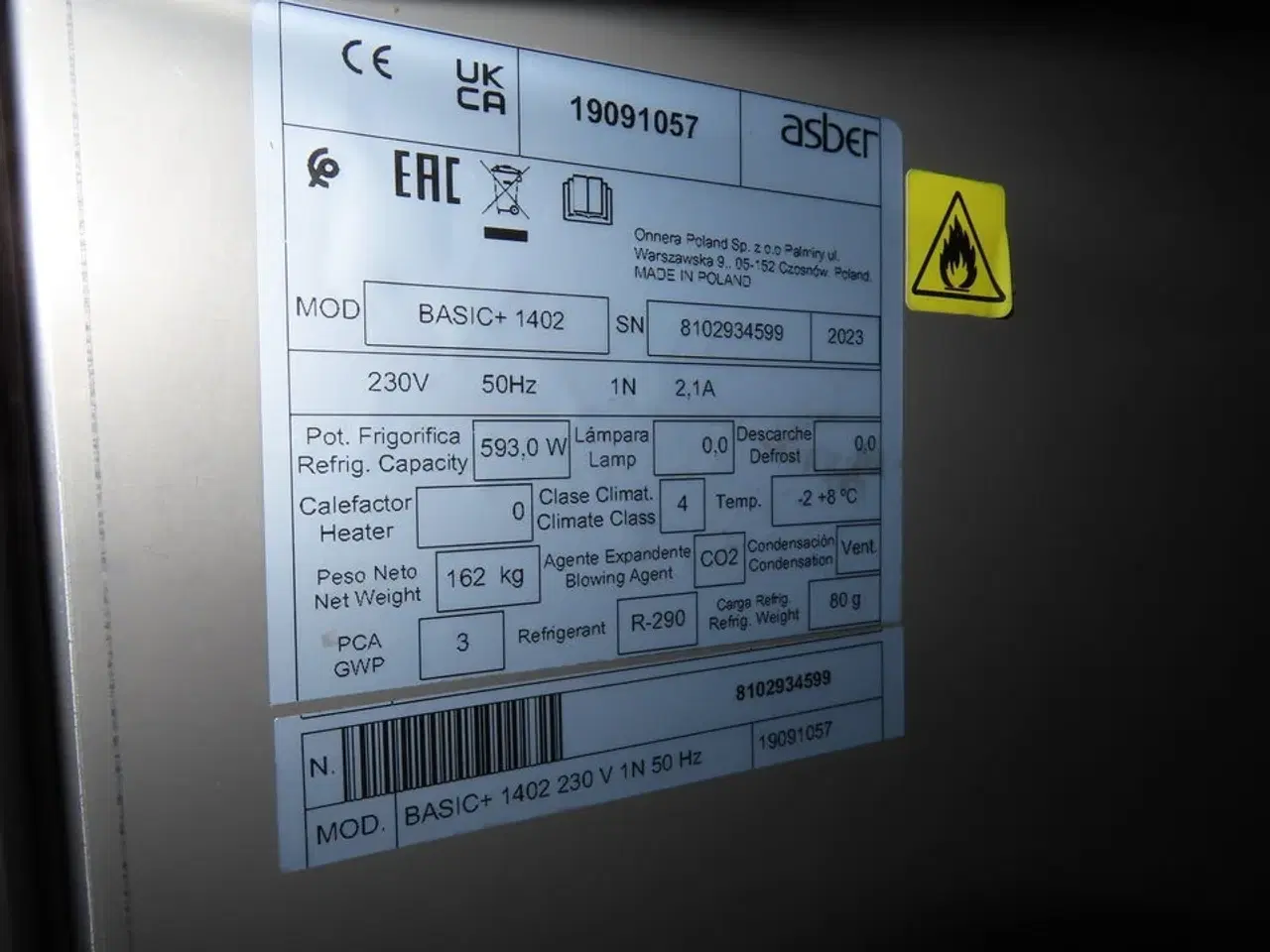 Billede 5 - Dobbelt køleskab BASIC+ 1402