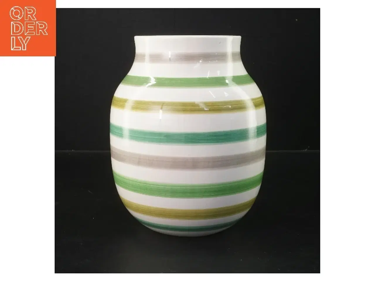 Billede 1 - Stribet vase fra Kähler (str. 20x16 cm)