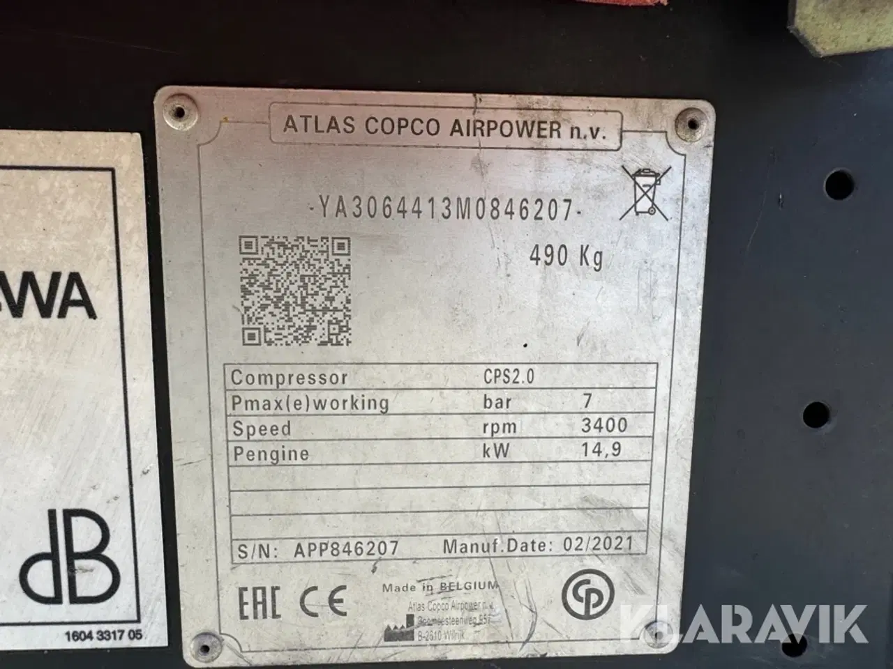Billede 5 - Kompressor Atlas Copco CPS 2.0