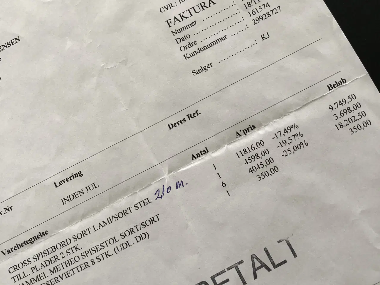 Billede 7 - Spisebord som nyt