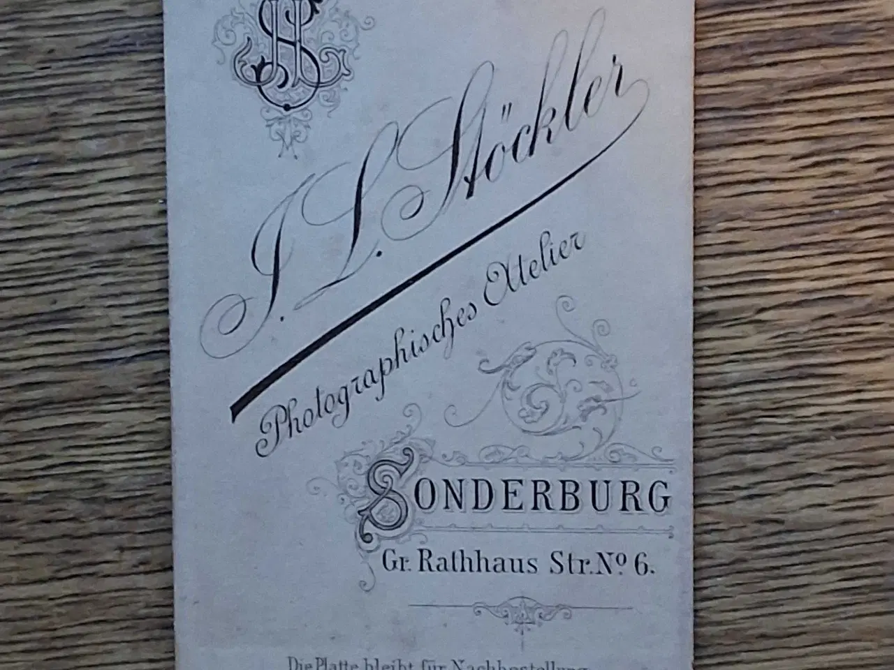 Billede 2 - Antik Fotografi. J. L. STöCKLER. SONDERBURG.