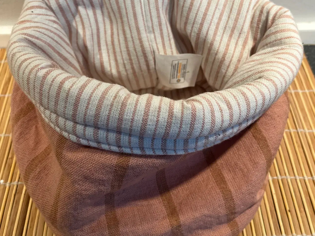 Billede 1 - Stofkurv i Øko-tex bomuld til brød eller anden opb