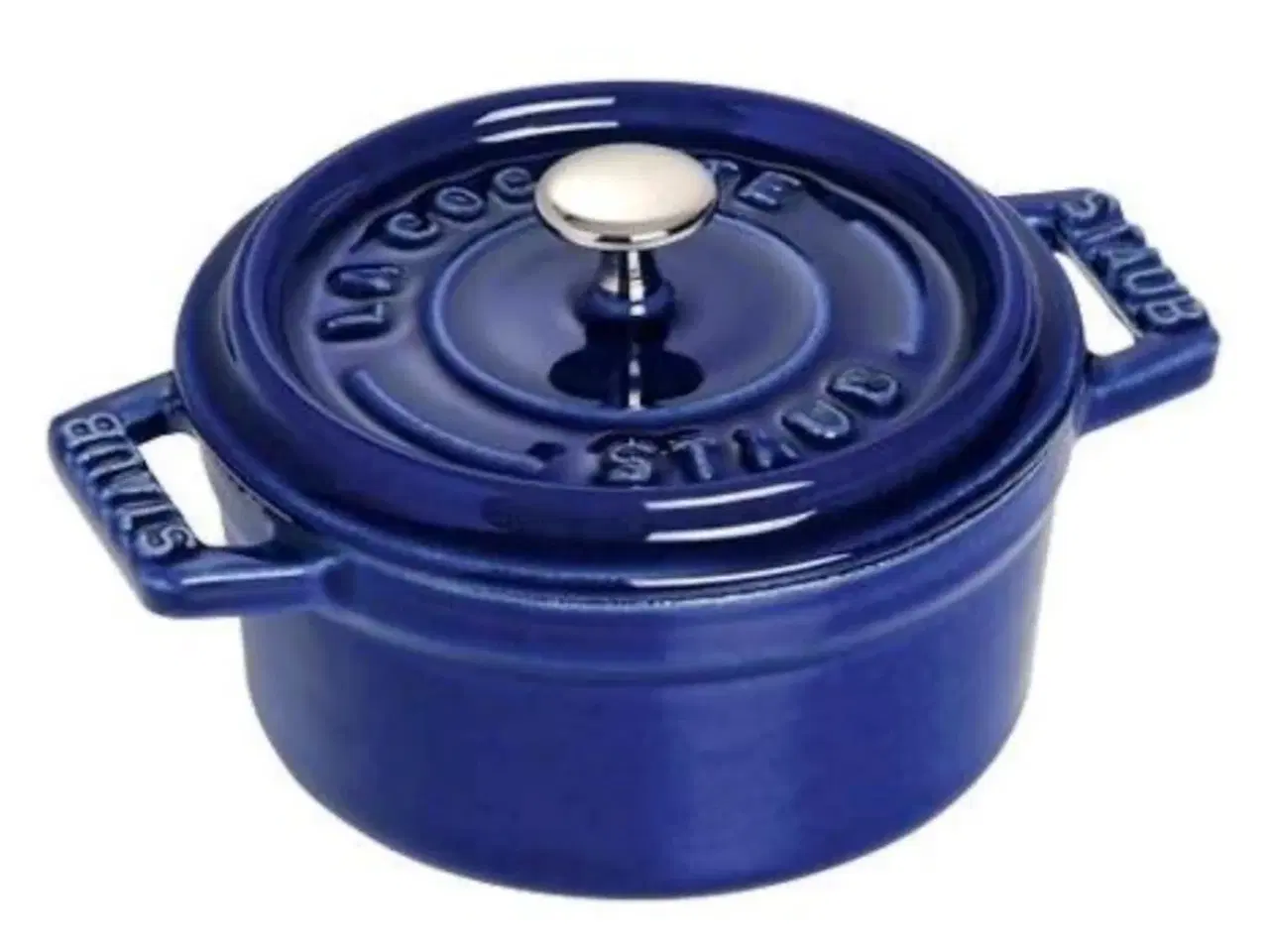 Billede 1 - Mini cocotte blå m/ låg 0,25 ltr Staub