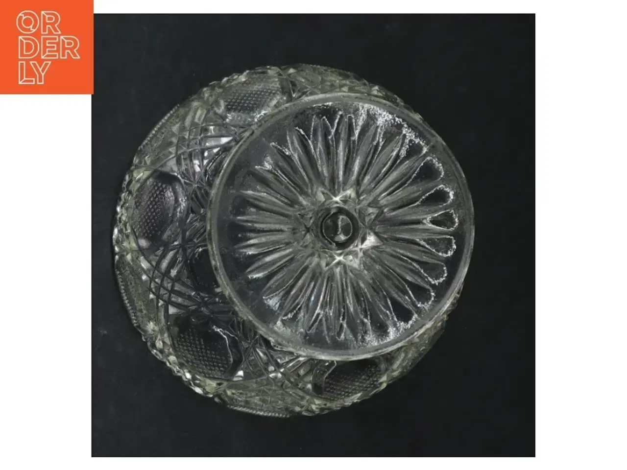 Billede 2 - Glasfad på fod (str. Ø. 13 cm. længde, 14 cm)