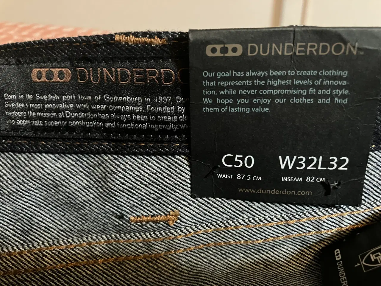 Billede 3 - DUNDERDON P12 håndværkerbuks, raw denim