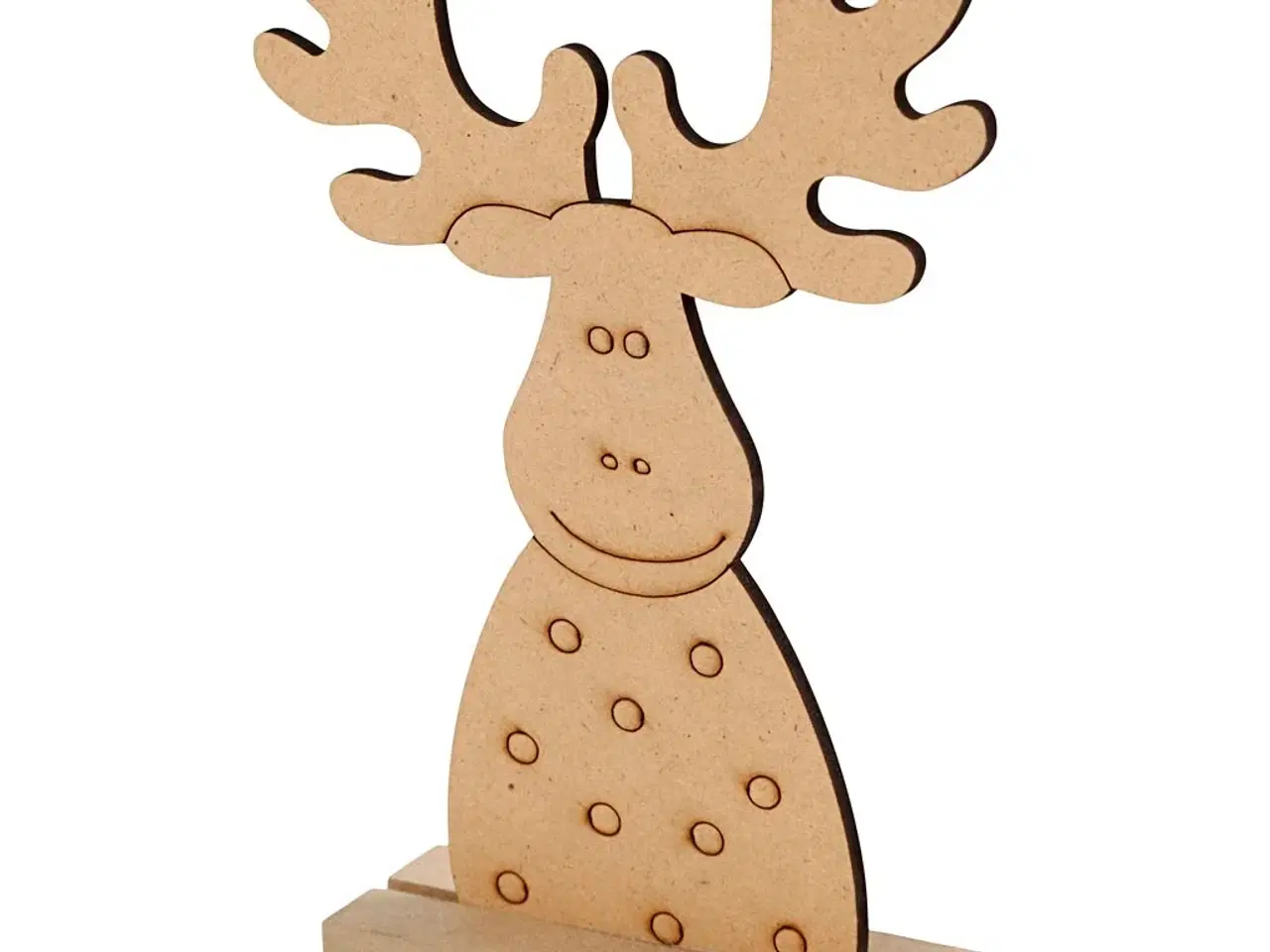 Billede 1 - Julefigur, Rensdyr, H: 15 cm, D: 3 cm, B: 11 cm, tykkelse 3 mm, 1 stk.
