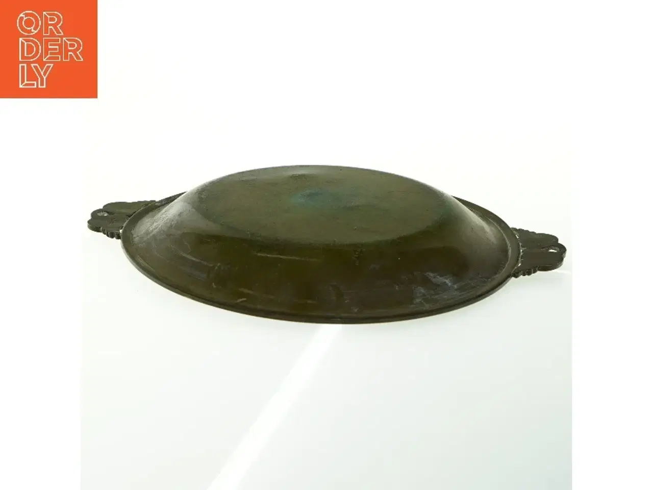 Billede 3 - Dekorativt messingfad (str. 27x33x2,5 cm)