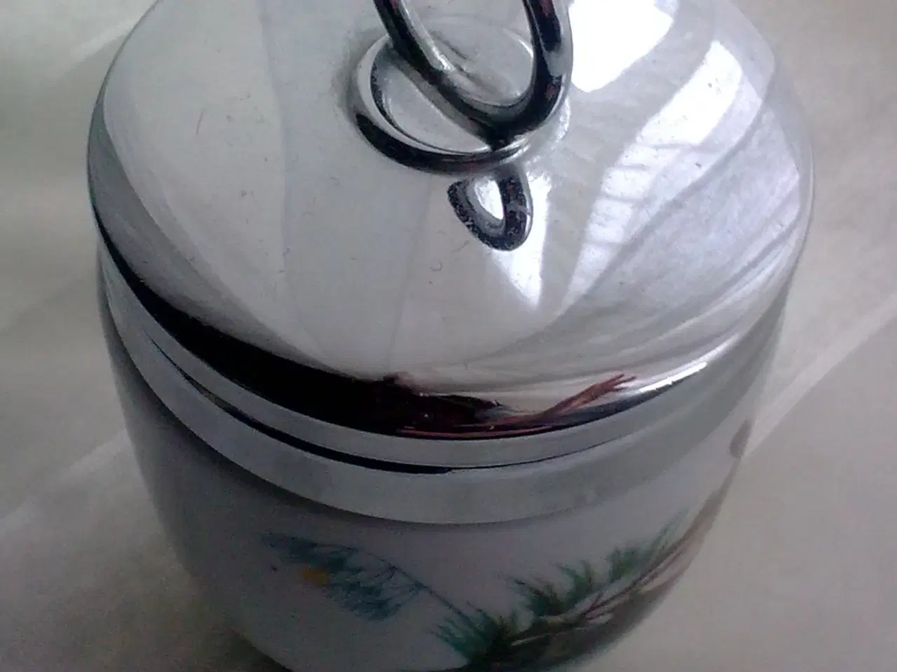 Billede 10 - Gul fugl i mærkeligt træ MASSIV skulptur figur