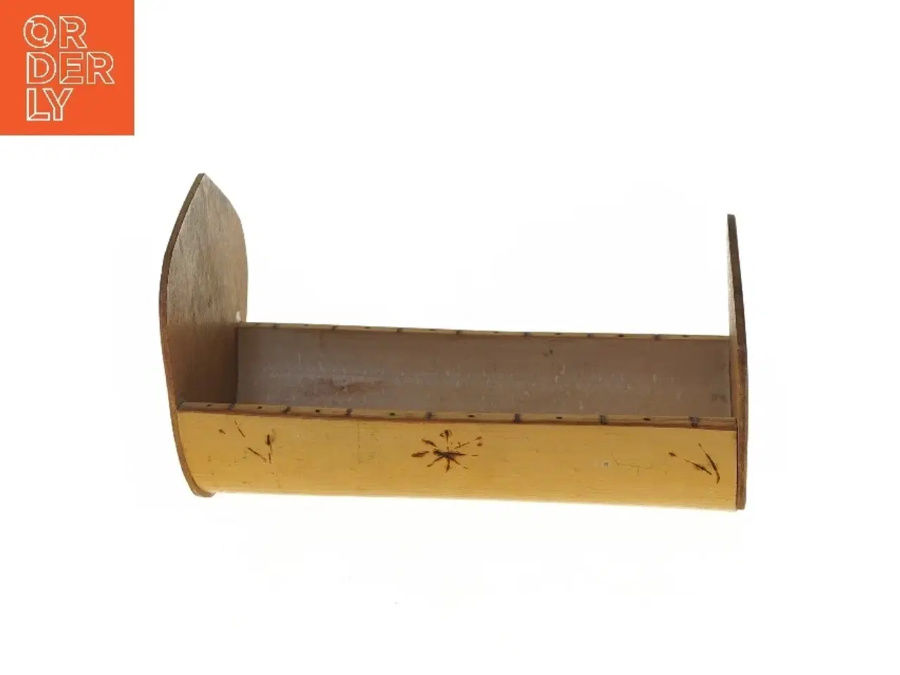 Billede 1 - Træ vugge til små dukker eller bamser (str. 25x14 cm)