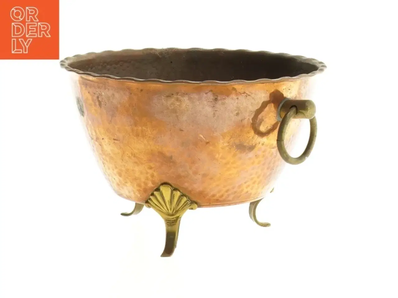 Billede 1 - Vintage kobberkar med håndtag (str. 14 x 9 cm)