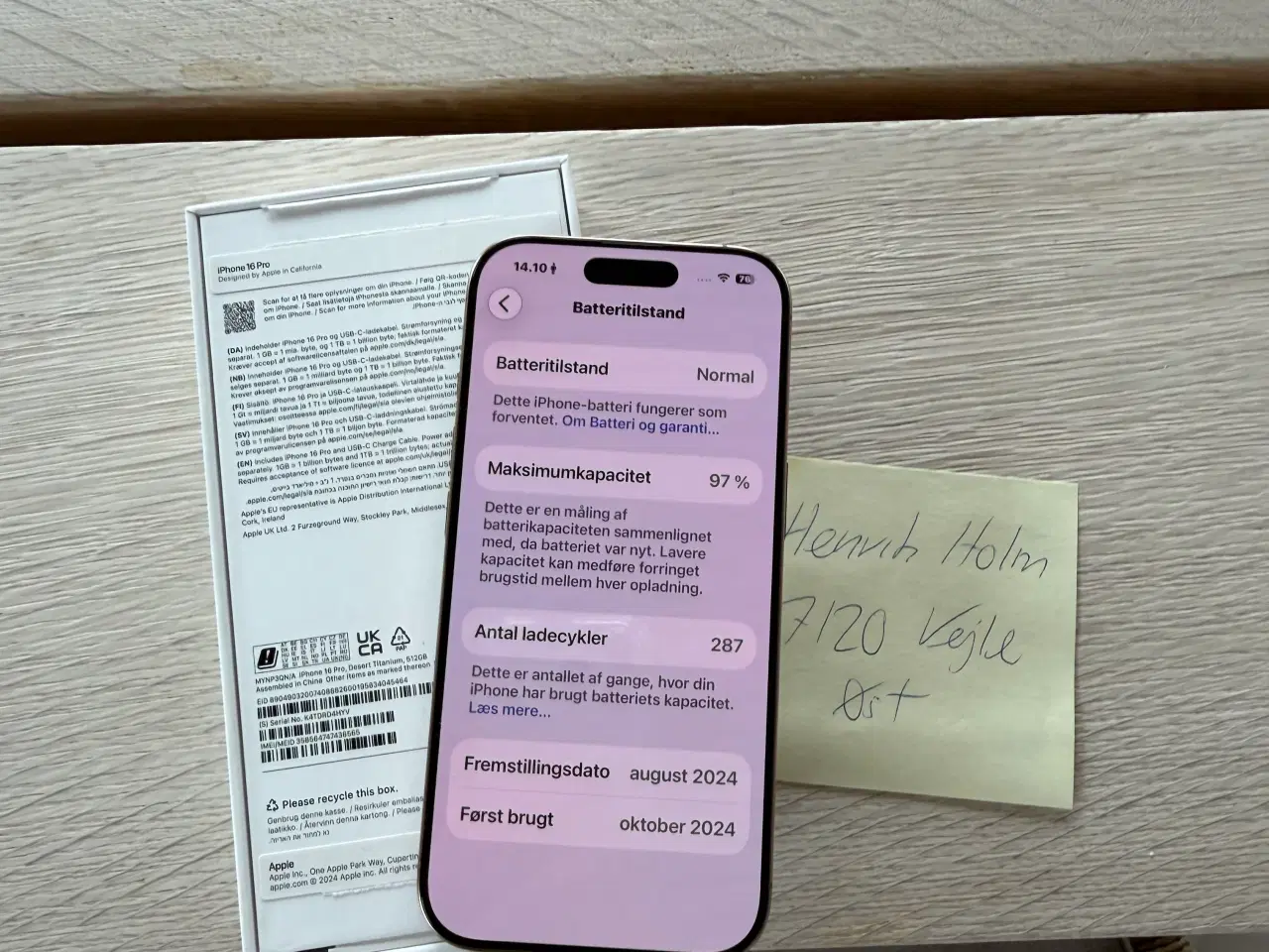 Billede 9 - iPhone 16 Pro 512 GB Desert Titanium.