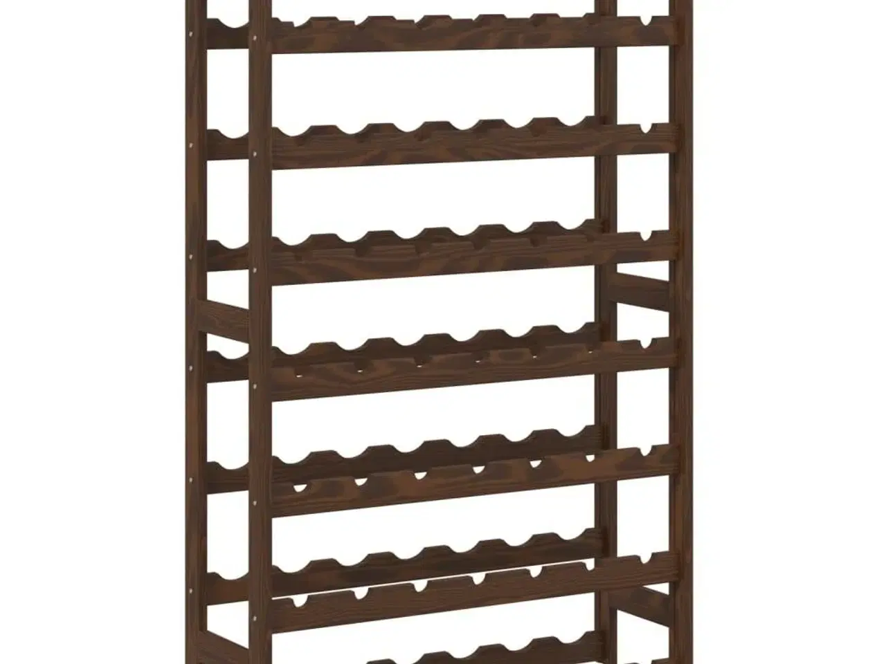 Billede 2 - Vinreol til 56 flasker massivt fyrretræ brun