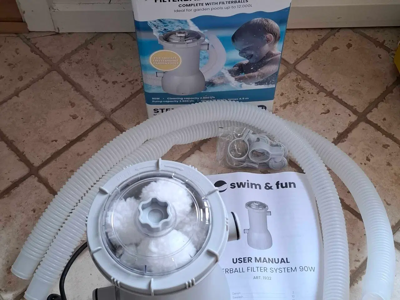 Billede 1 - Swim & Fun filterball poolpumpe system