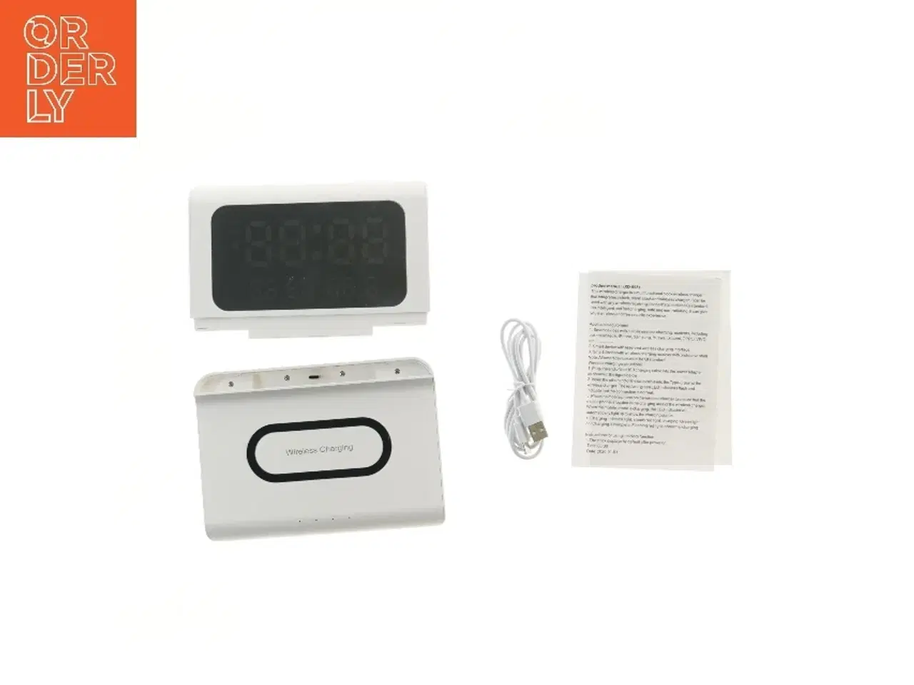 Billede 1 - Trådløs oplader og ur (str. 17,5x12,5 cm)