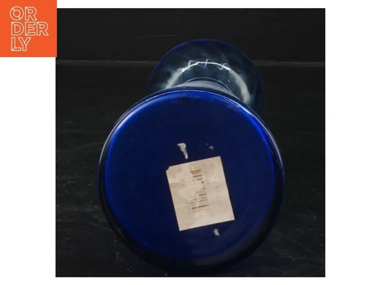 Billede 2 - Blå glasvase, til hyacinter (str. 20x9 cm)