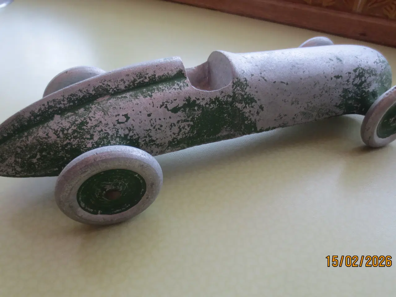 Billede 4 - 1 stk Retro Modelbil  Veteran Racerbil i metal