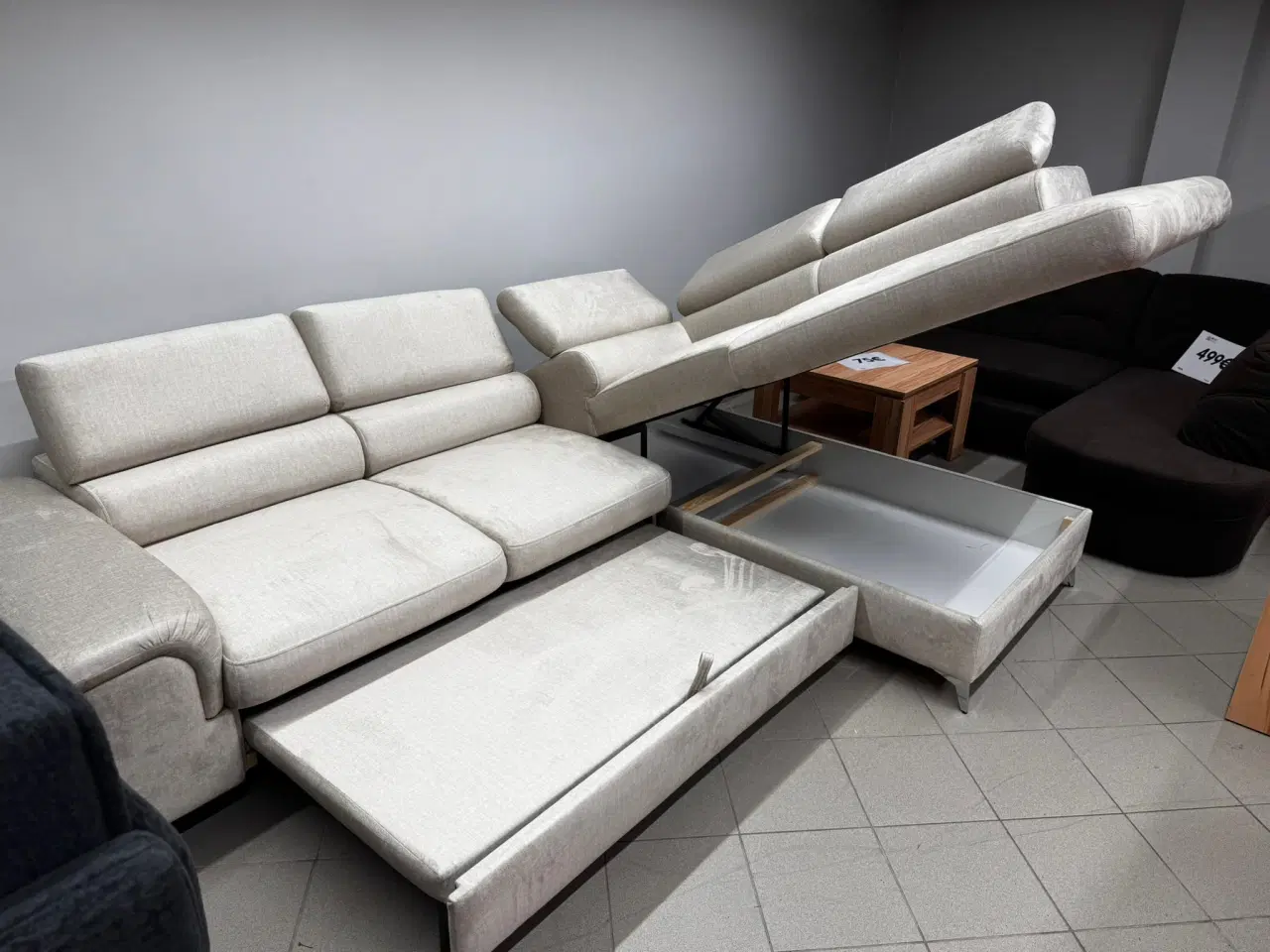 Billede 3 - ✨ Eksklusiv hjørnesofa med sovefunktion og opbevar