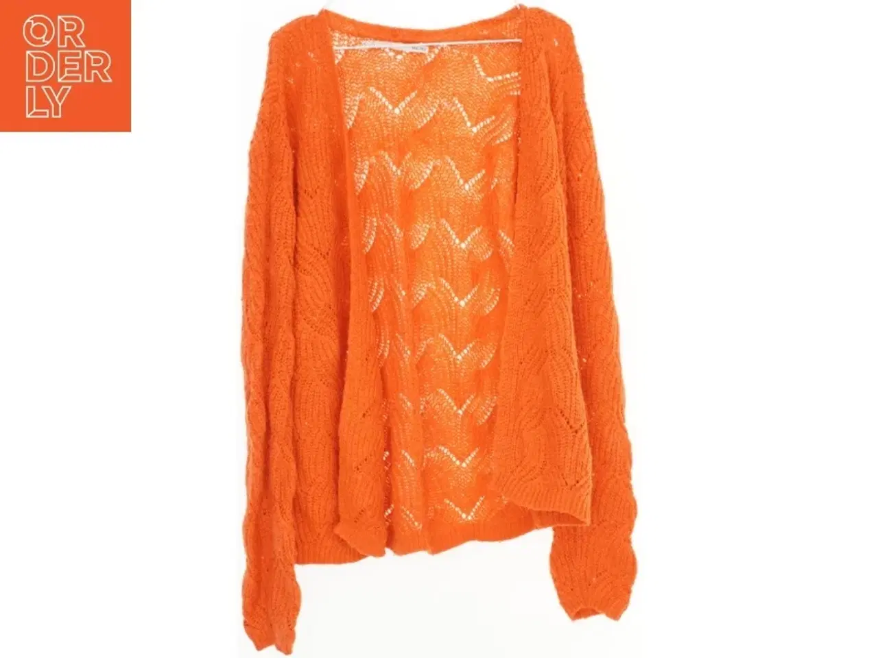Billede 1 - Orange strikket cardigan fra Only (str. 146)