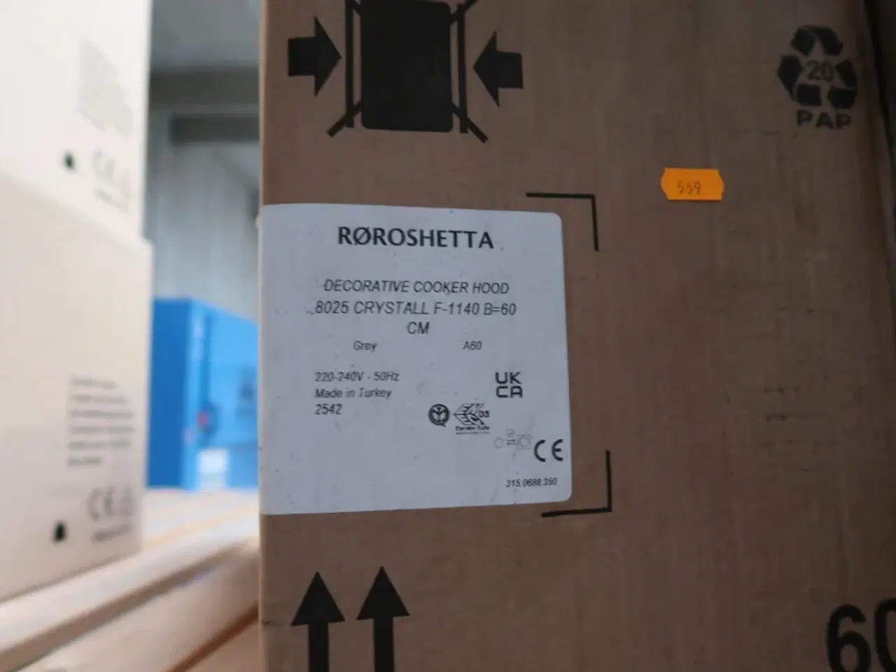 Billede 2 - Emhætte RØROSHETTA 8025 CRYSTALL F-1140