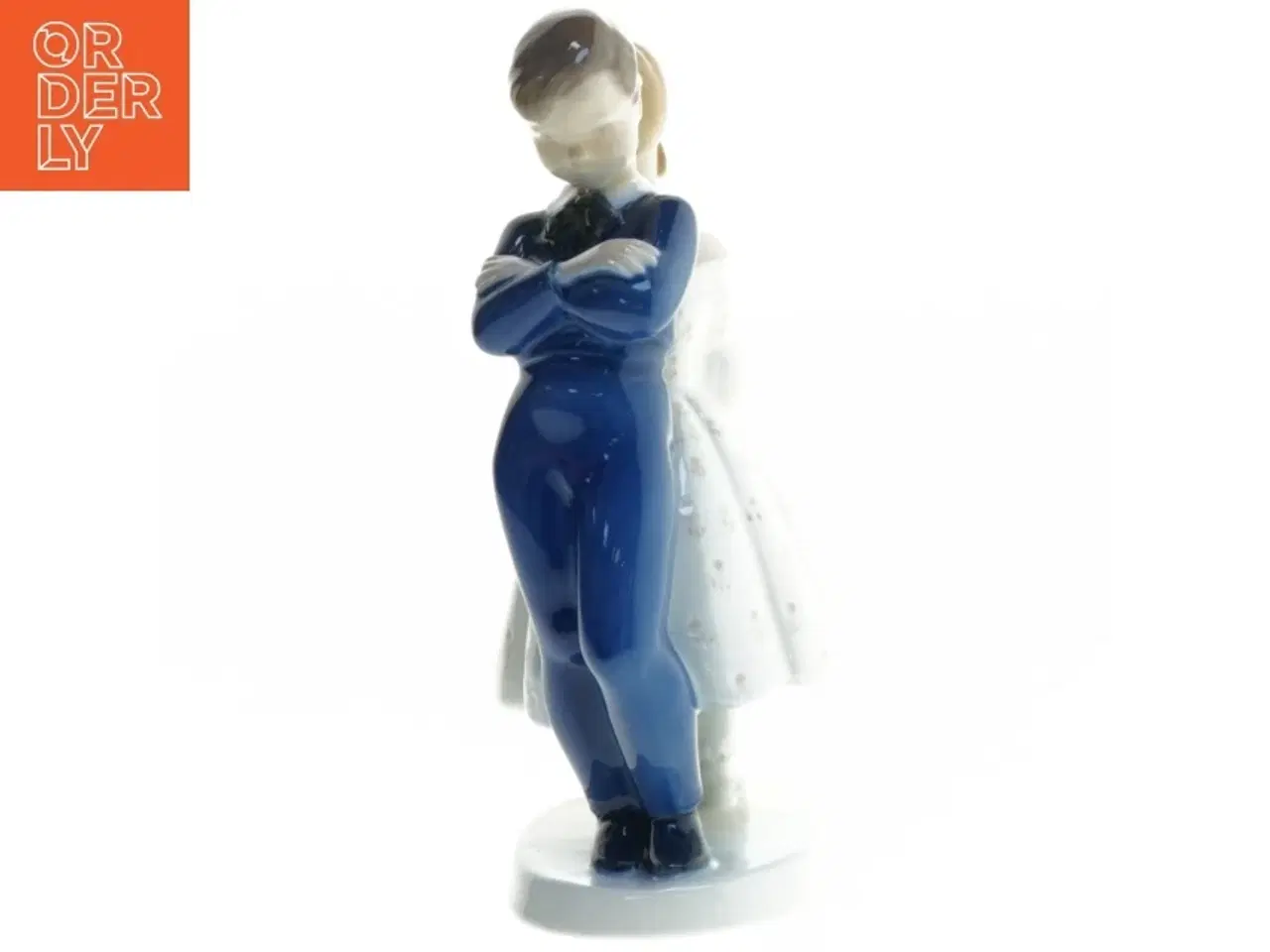 Billede 2 - Porcelænsfigur af dreng og pige fra B&G (str. 20 cm)