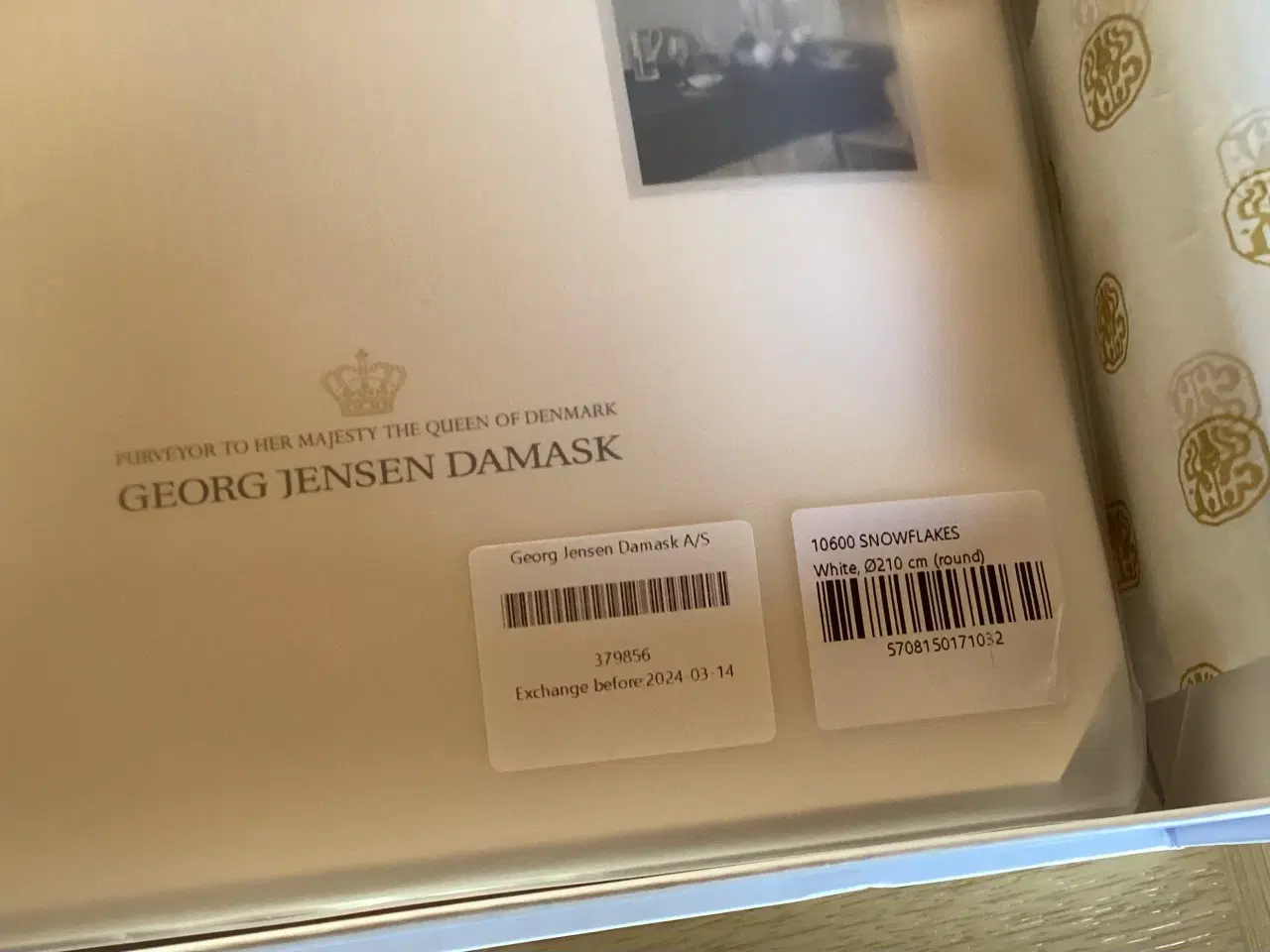 Billede 4 - “Snefnug” en flot rund dug fra Georg Jensen Ø 210