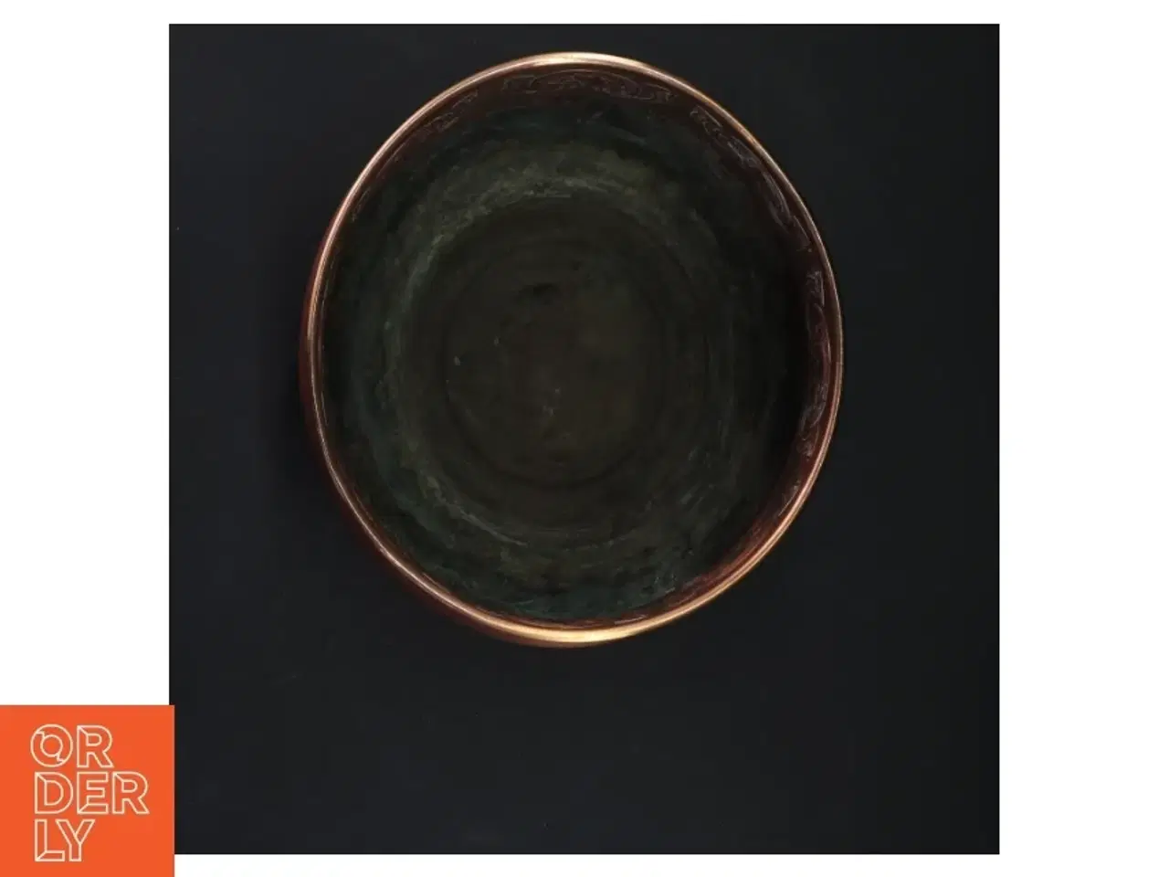 Billede 3 - Kobber vase med mønster (str.  18x14 cm)