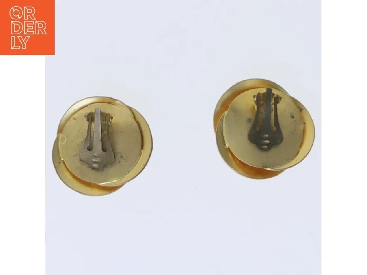 Billede 2 - Vintage klipsøreringe med perle (str. 35 mm)