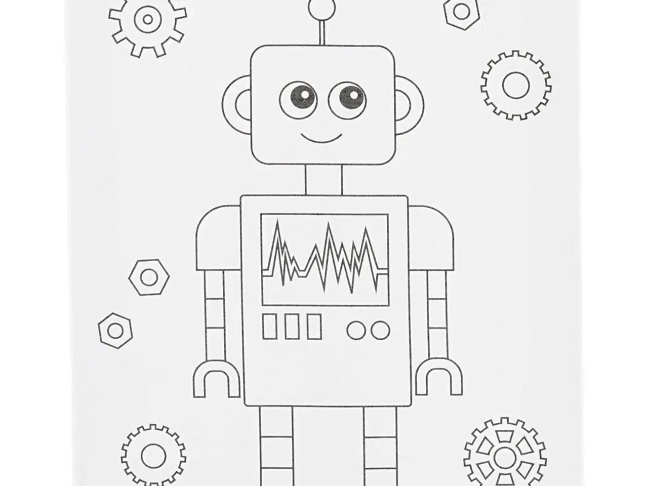 Billede 1 - Malerlærred med print, Robot, D: 1,6 cm, str. 24x30 cm, 360 g, 1 stk.
