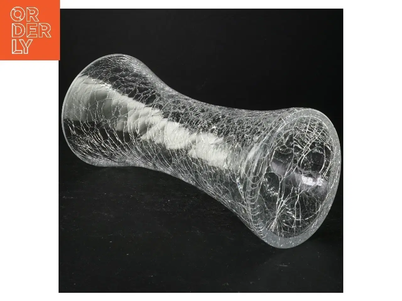 Billede 2 - Krakeleret glasvase (str. 30 x 15 cm)