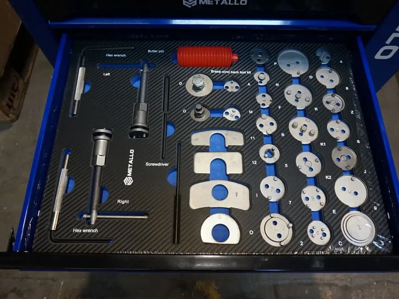 Billede 9 - Metallo Værktøjsvogn XXL med værktøj og 7 skuffer og skab